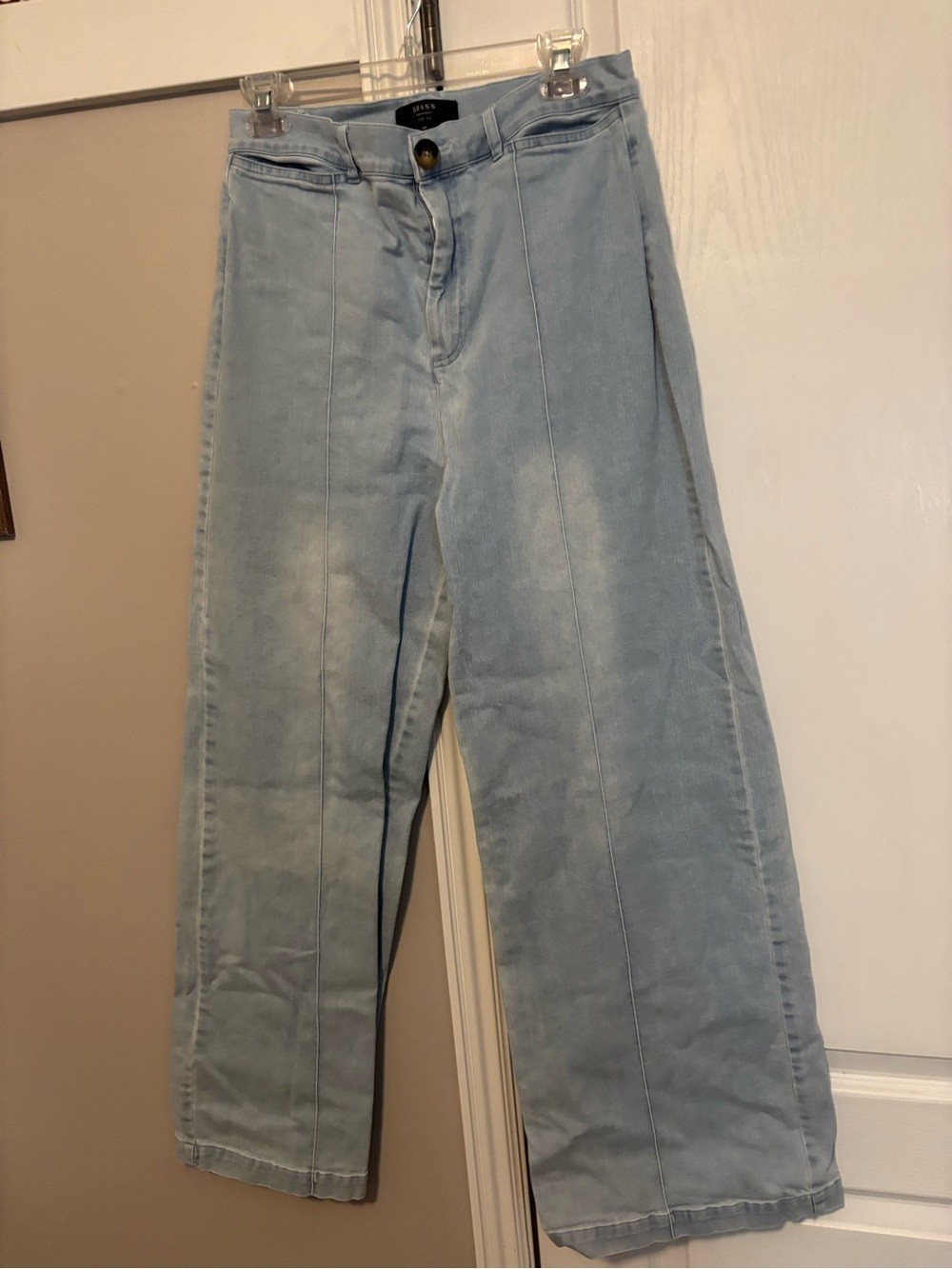 High-Rise Light Blue Wide Leg Jeans by Brass